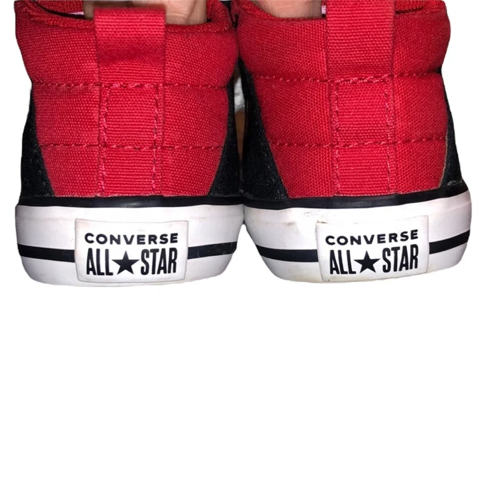 Converse All Star Black & Red Canvas Shoes
